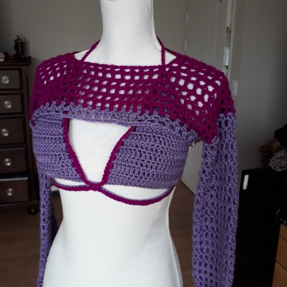 4 piece set, bikini top and bottoms with cover up - Picture 2 of 5